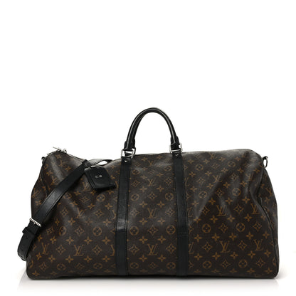 Louis Vuitton Monogram Macassar Keepall Bandouliere 55 1 of 13