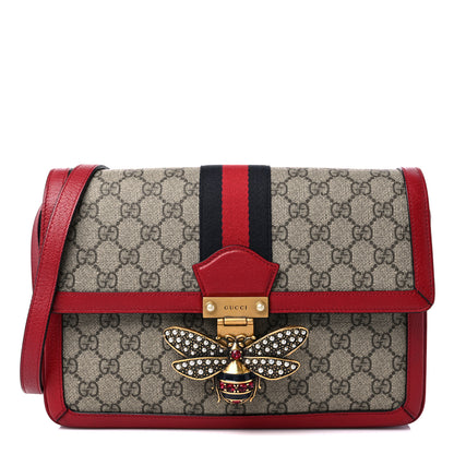 Gucci GG Supreme Monogram Medium Queen Margaret Shoulder Bag Red 1 of 11