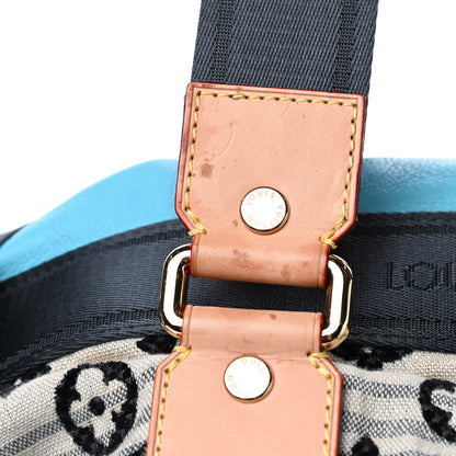 Louis Vuitton Fabric Jacquard Monogram Cheche Gypsy GM Blue 12 of 13