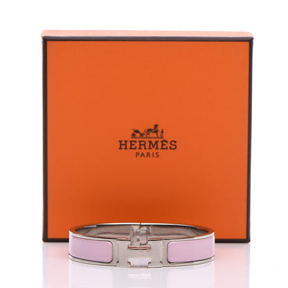 Hermes Enamel Narrow Clic Clac H Bracelet PM Rose Nacarat 5 of 5