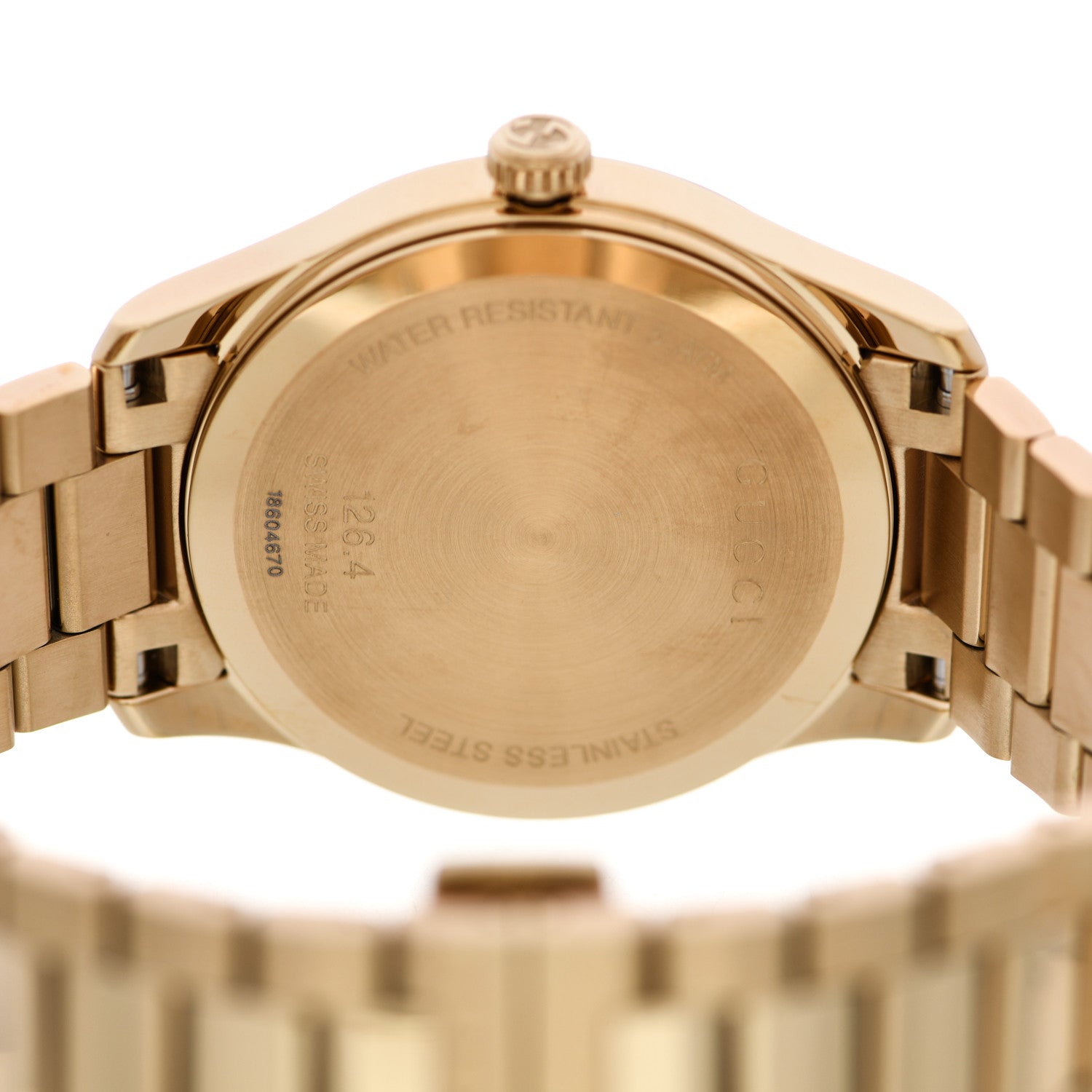 Gucci Stainless Steel 38mm G-Timeless Diamante Quartz Watch Gold 4 of 6