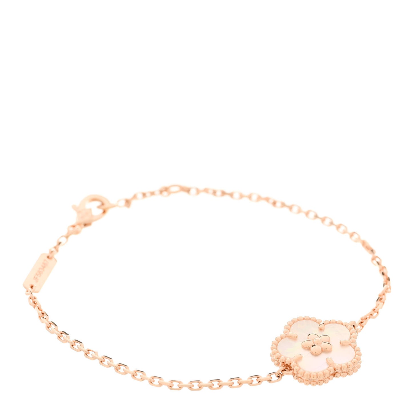 18K Rose Gold Mother Of Pearl Lucky Spring Plum Blossom Bracelet