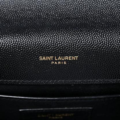 Saint Laurent Grain De Poudre Medium Classic Monogram Kate Satchel Black 6 of 11