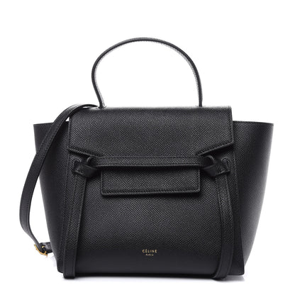 Celine Grained Calfskin Nano Belt Bag Black 1 of 9
