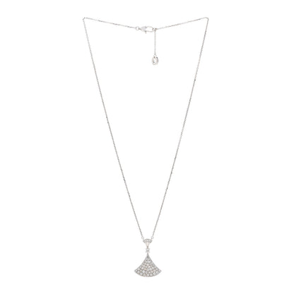 Bulgari 18K White Gold Diamond Large Divas' Dream Pave Necklace 3 of 5