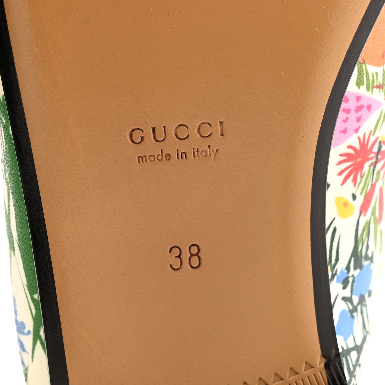 Gucci X KEN SCOTT Canvas Infinity Giardino d Apri Womens Princetown Slippers 38 Ivory Pink Mystic White 6 of 10