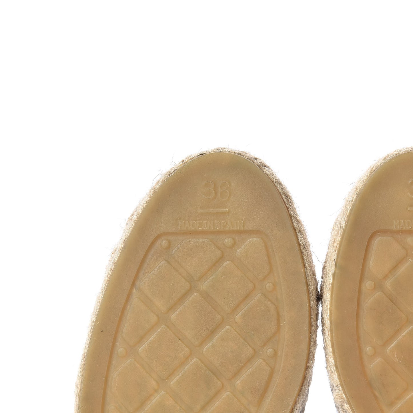 Mesh Grosgrain CC Espadrilles 36 Grey