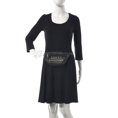 Gucci Grained Calfskin Small Logo Belt Bag Black 2 of 8