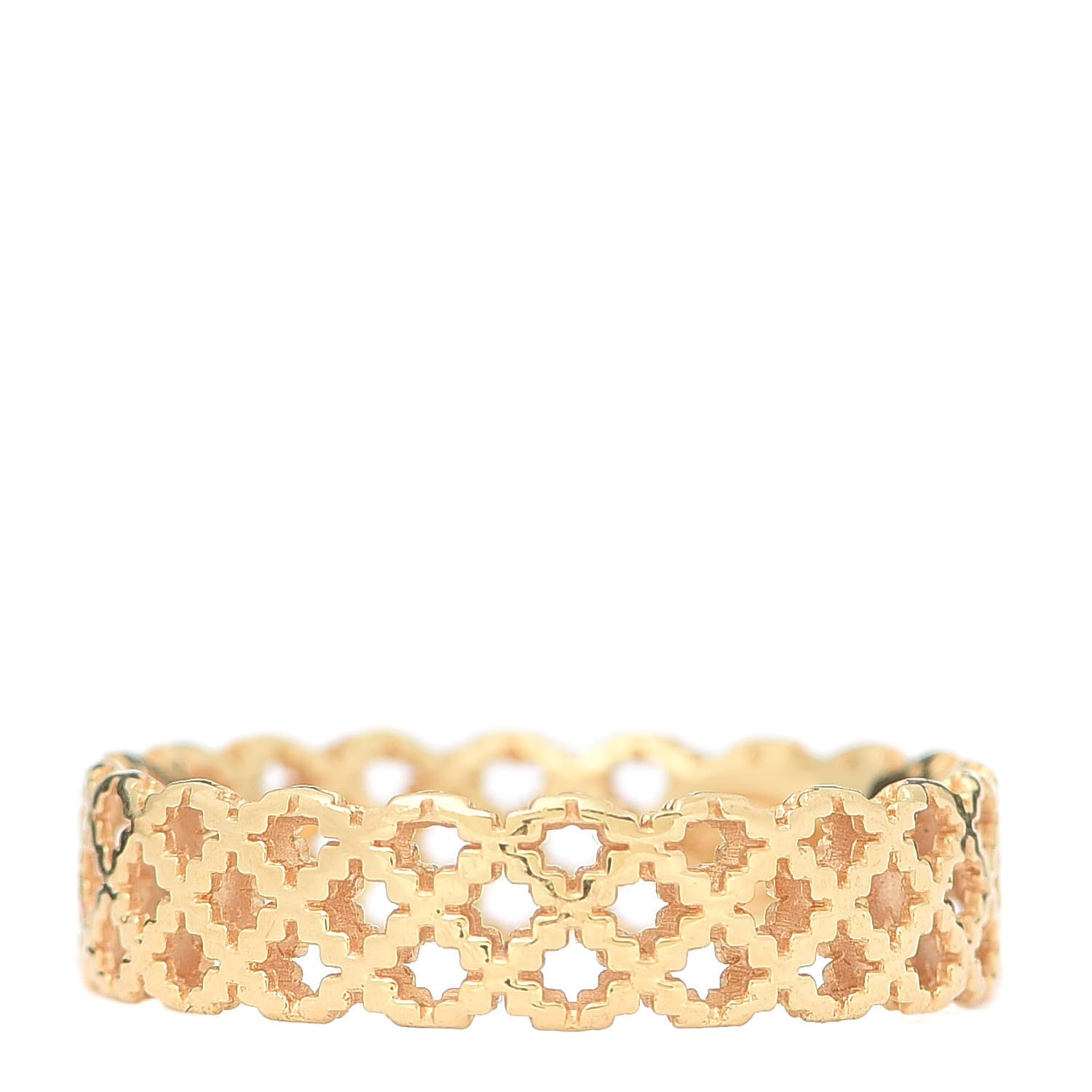 Gucci 18K Yellow Gold Thin Diamantissima Ring 53 6.25 1 of 5