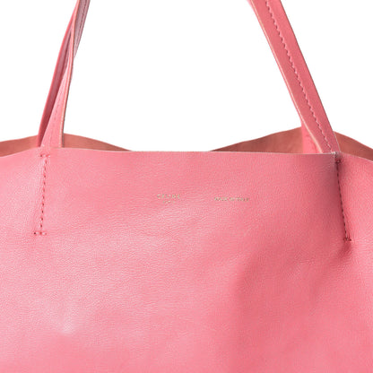 Celine Lambskin Horizontal Bi-Color Cabas Pink Rust 10 of 20