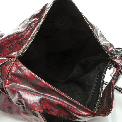 Gucci Crystal Monogram Medium Hysteria Hobo Light Cherry Black 5 of 7