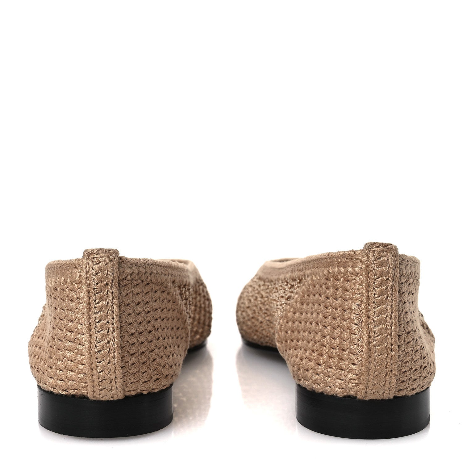 Chanel Raffia Cap Toe Ballerina Flats 36 Beige 6 of 11