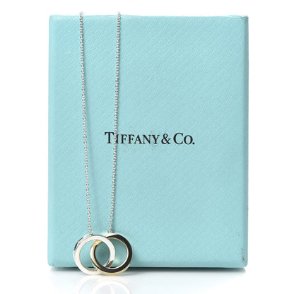 Tiffany Sterling Silver 18K Yellow Gold 1837 Interlocking Circles Pendant Necklace 7 of 7