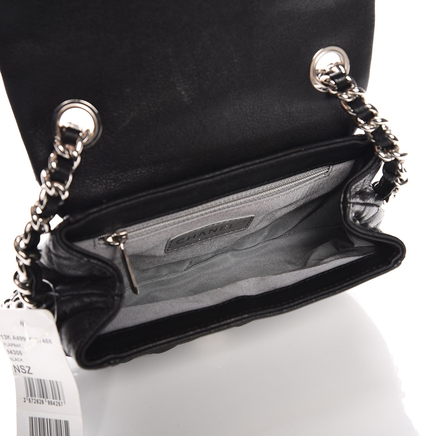 Chanel Washed Lambskin Quilted Mini Chain Around Flap Black 5 of 7