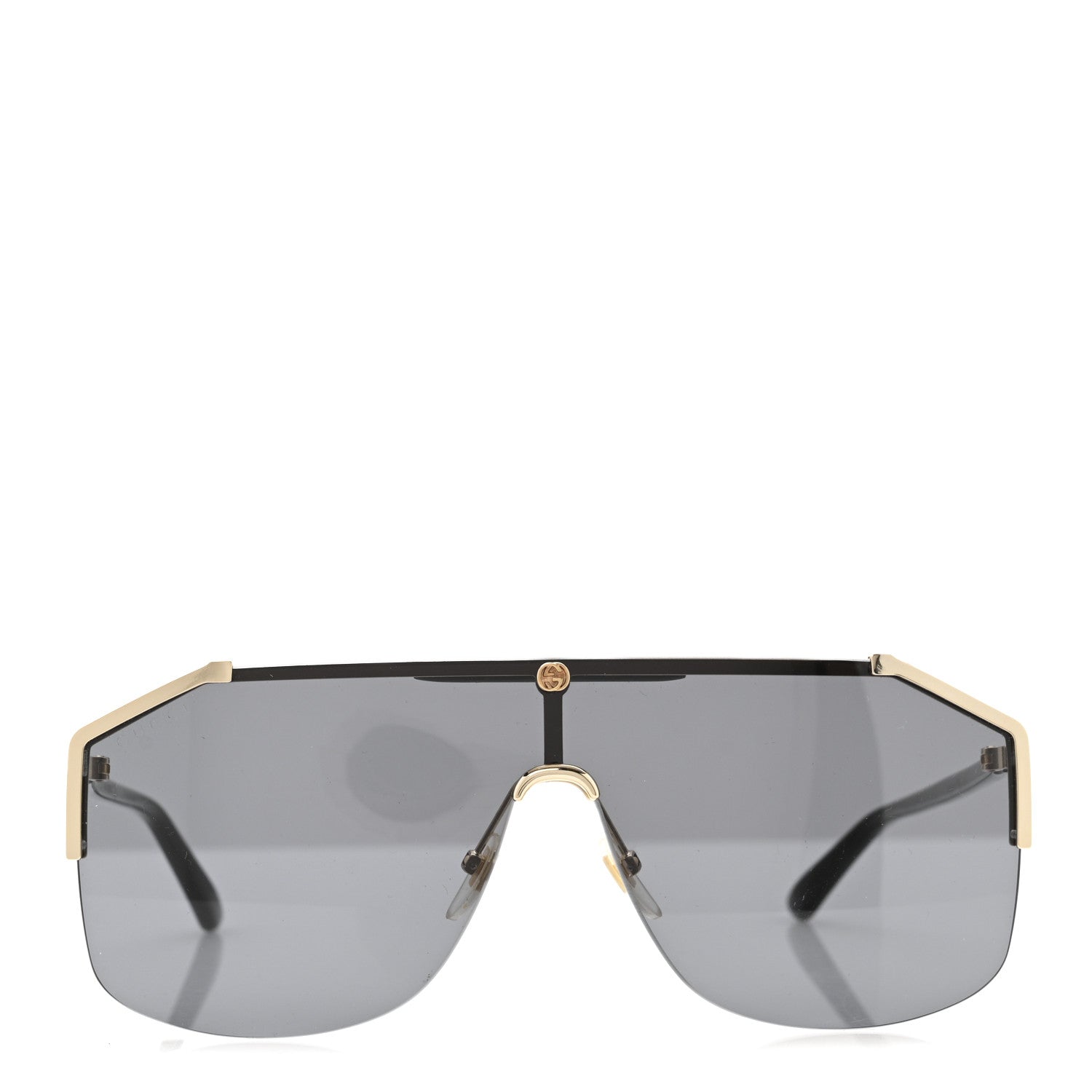 Gucci Metal Rimless Square Sunglasses GG0291S Black Gold 2 of 8