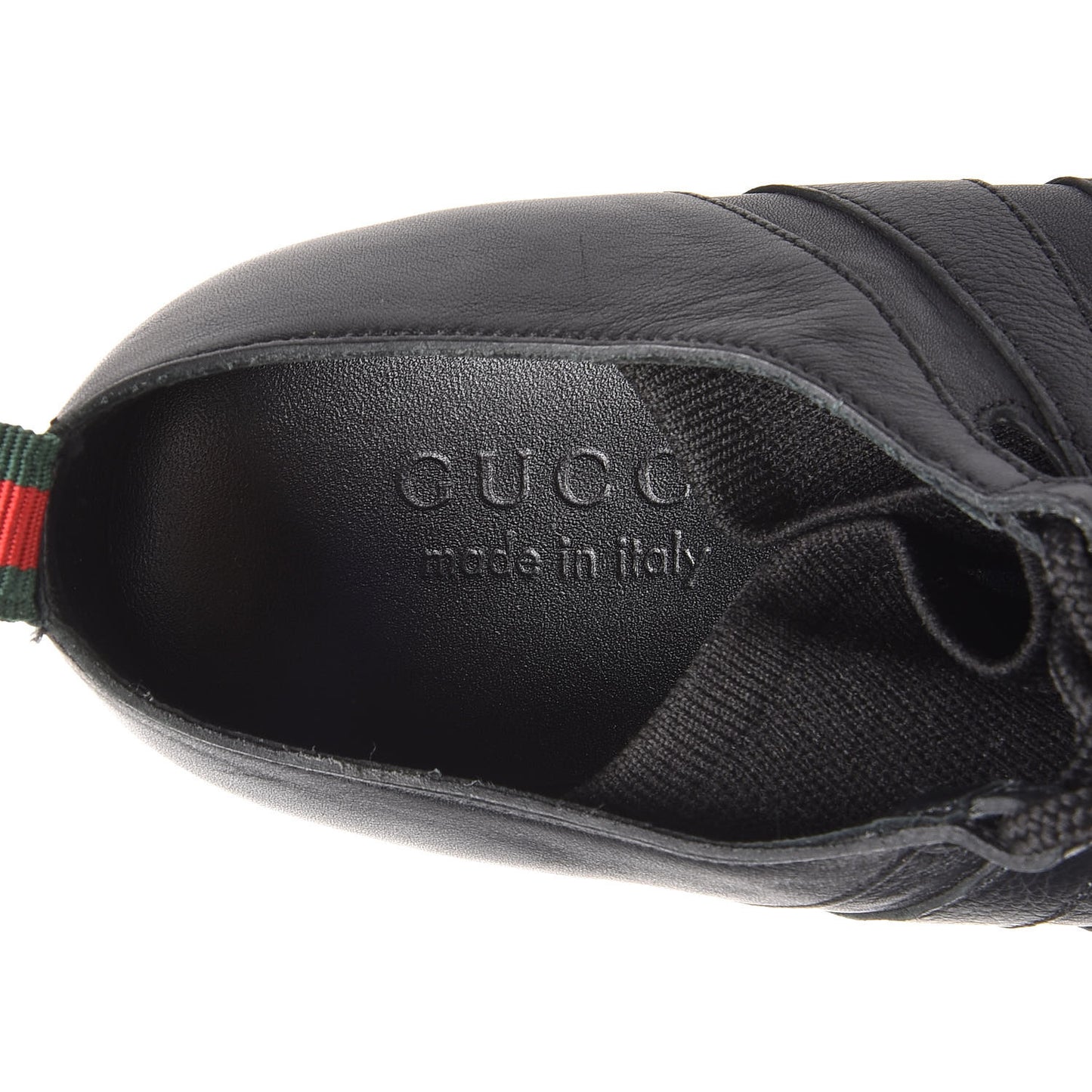 Calfskin Mens Lion Head Web Sneakers 8.5 Black
