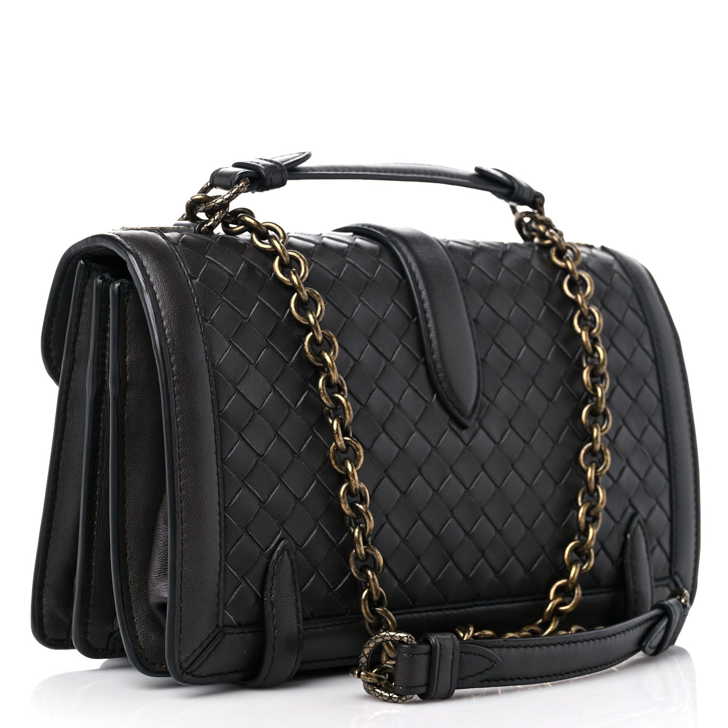 Bottega Veneta French Calfskin Intrecciato City Knot Bag Grey 3 of 13