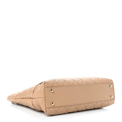 Chanel Caviar Quilted Rolled Up Tote Beige 4 of 9