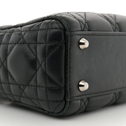 Christian Dior Lambskin Cannage Mini Lady Dior Black 9 of 14