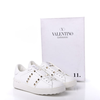 Valentino Garavani Calfskin Rockstud Untitled Open Sneakers 37.5 White 9 of 9