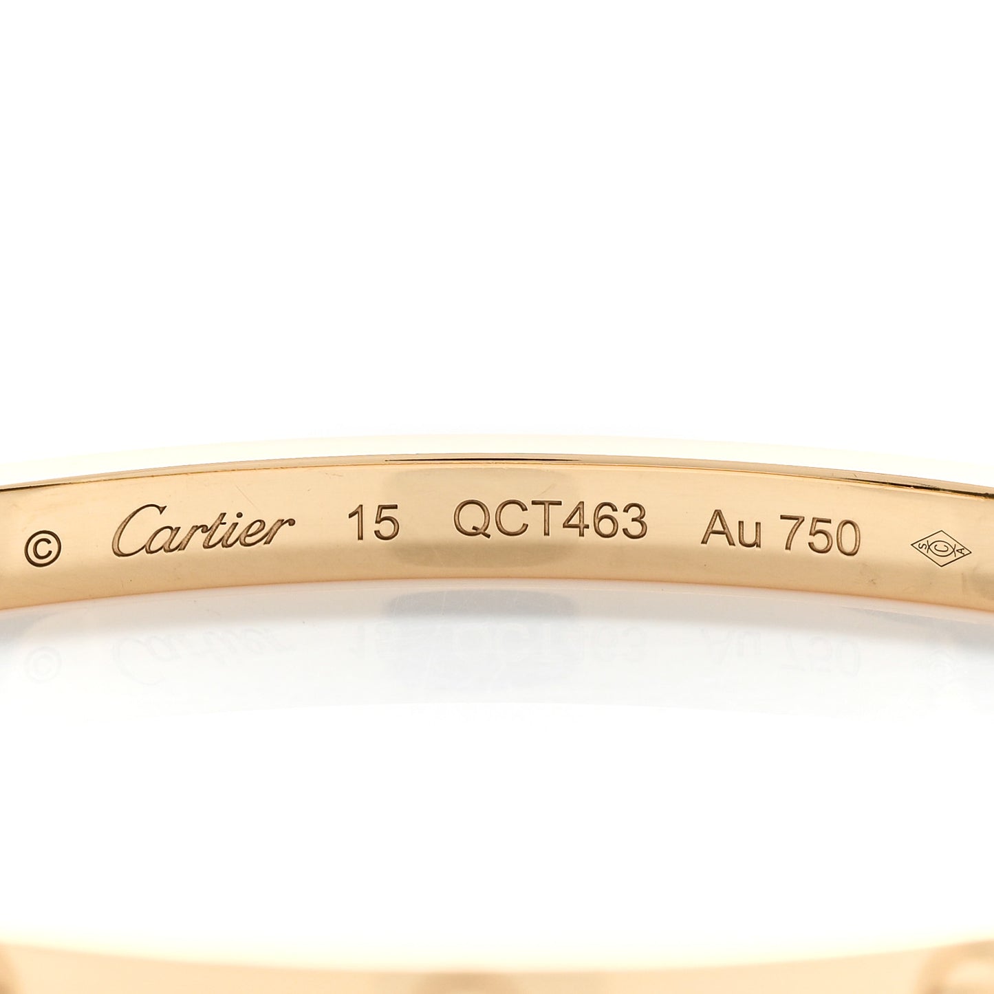 18K Yellow Gold Small LOVE Bracelet 15