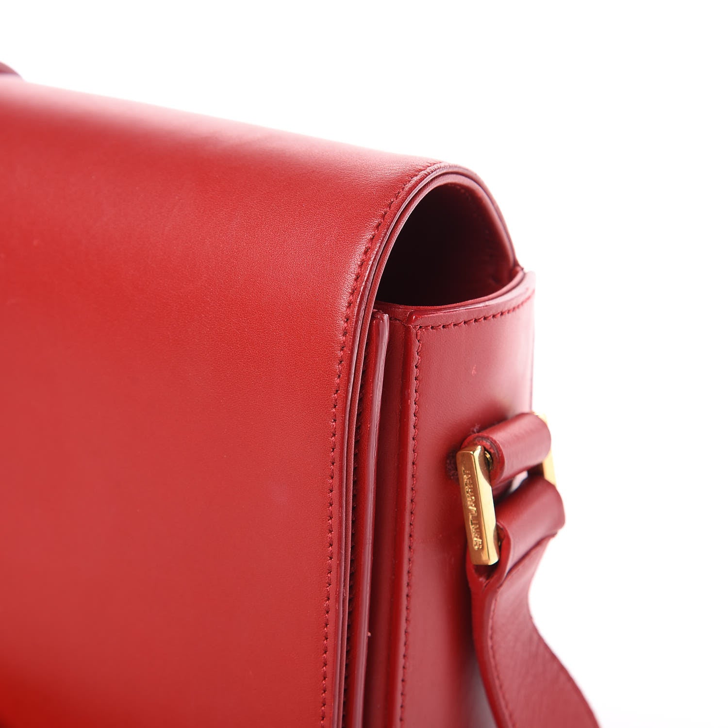 Saint Laurent Smooth Calfskin Medium Classic Monogram Universite Bag Red 10 of 19