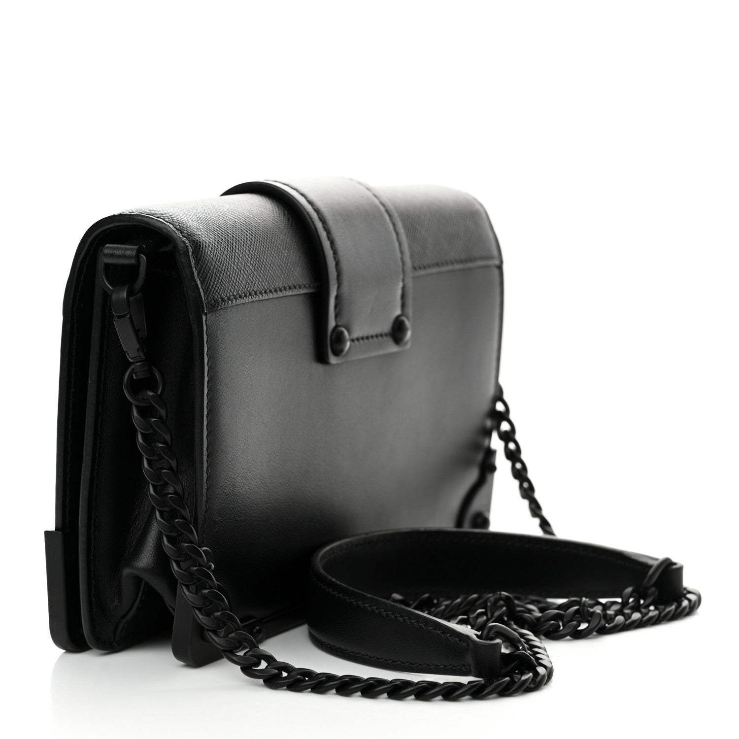 Prada City Calfskin Saffiano Cahier Bag Black 3 of 11