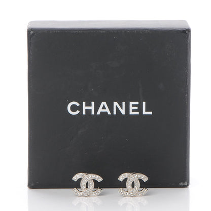 Chanel Crystal CC Earrings Silver 5 of 5