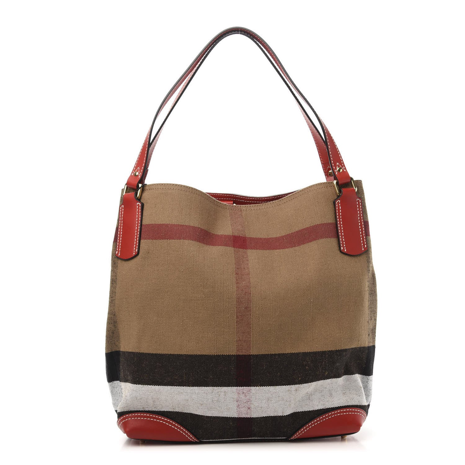Burberry Canvas Mega Check Medium Maidstone Cadmium Red 1 of 9