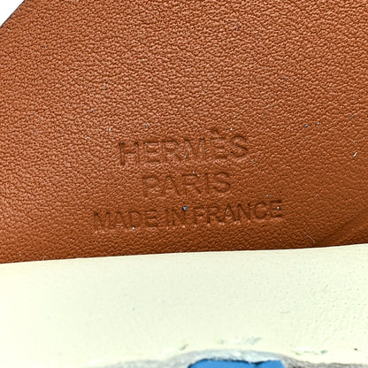 Hermes Milo Lambskin Grigri Rodeo Pegase Horse Bag Charm MM Vert Fizz Gold Bleu Zanzibar 3 of 4