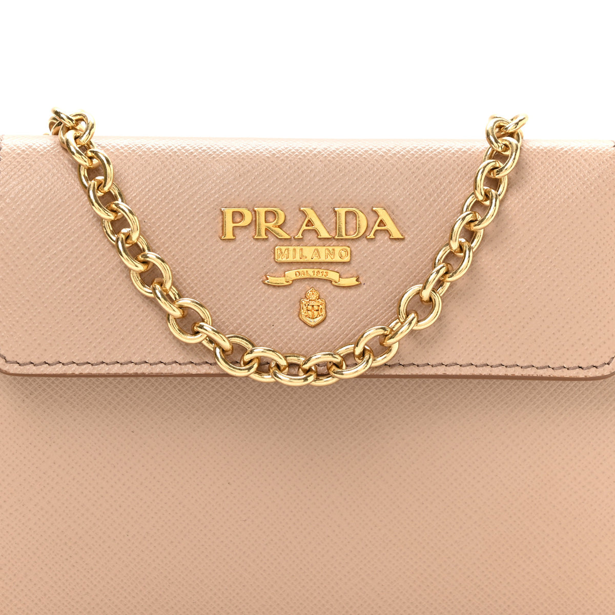 Saffiano Chain Wallet Cammeo