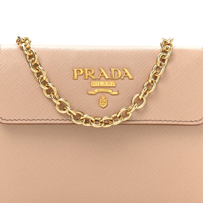 Prada Saffiano Chain Wallet Cammeo 8 of 11