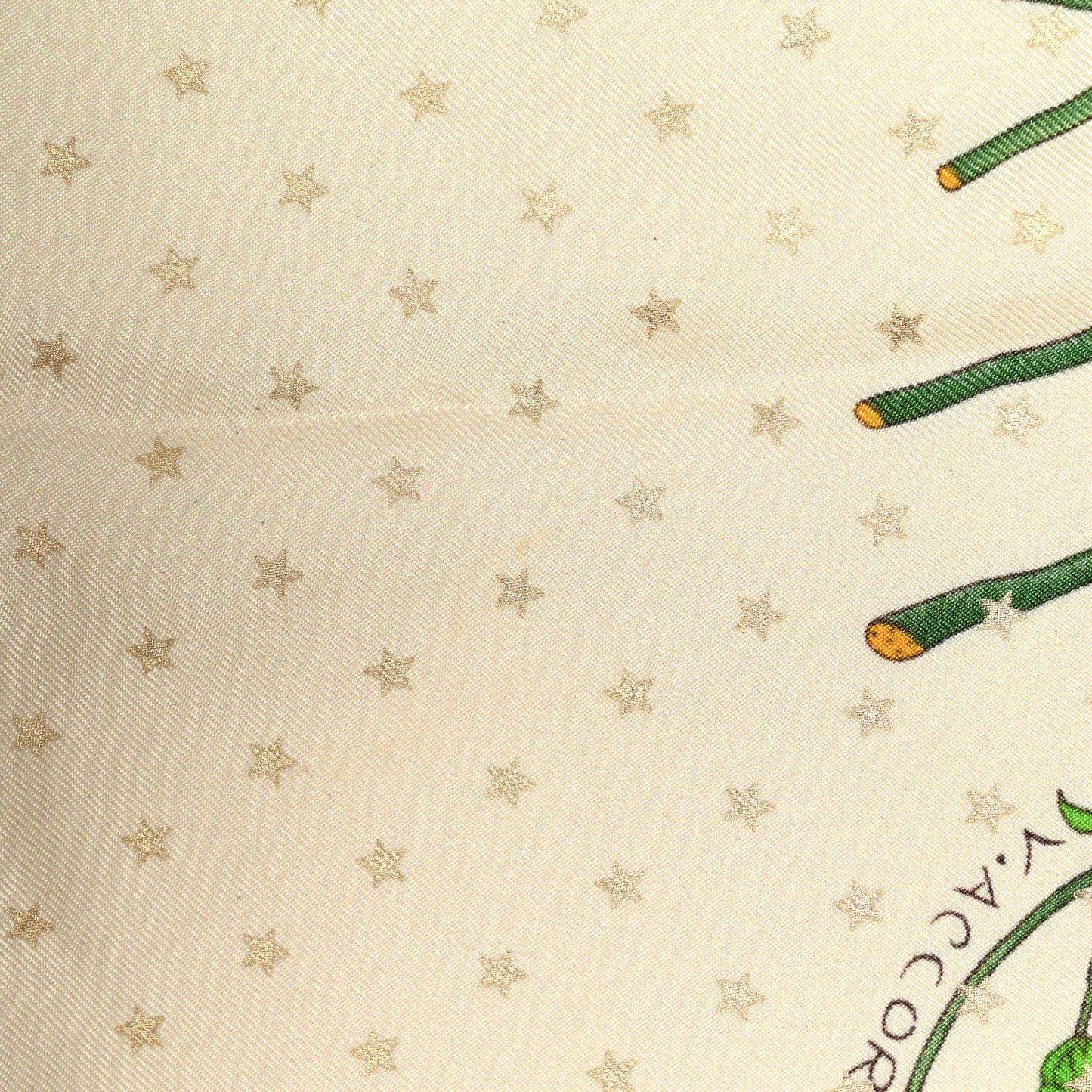 Silk Twill Flora Square Scarf White