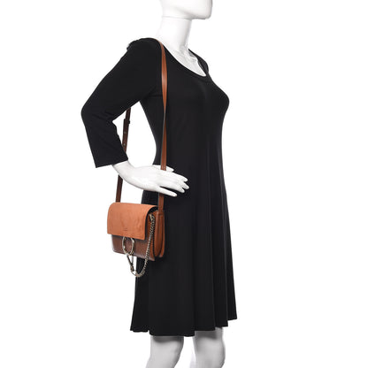 Chloe Suede Calfskin Small Faye Shoulder Bag Tobacco 2 of 9