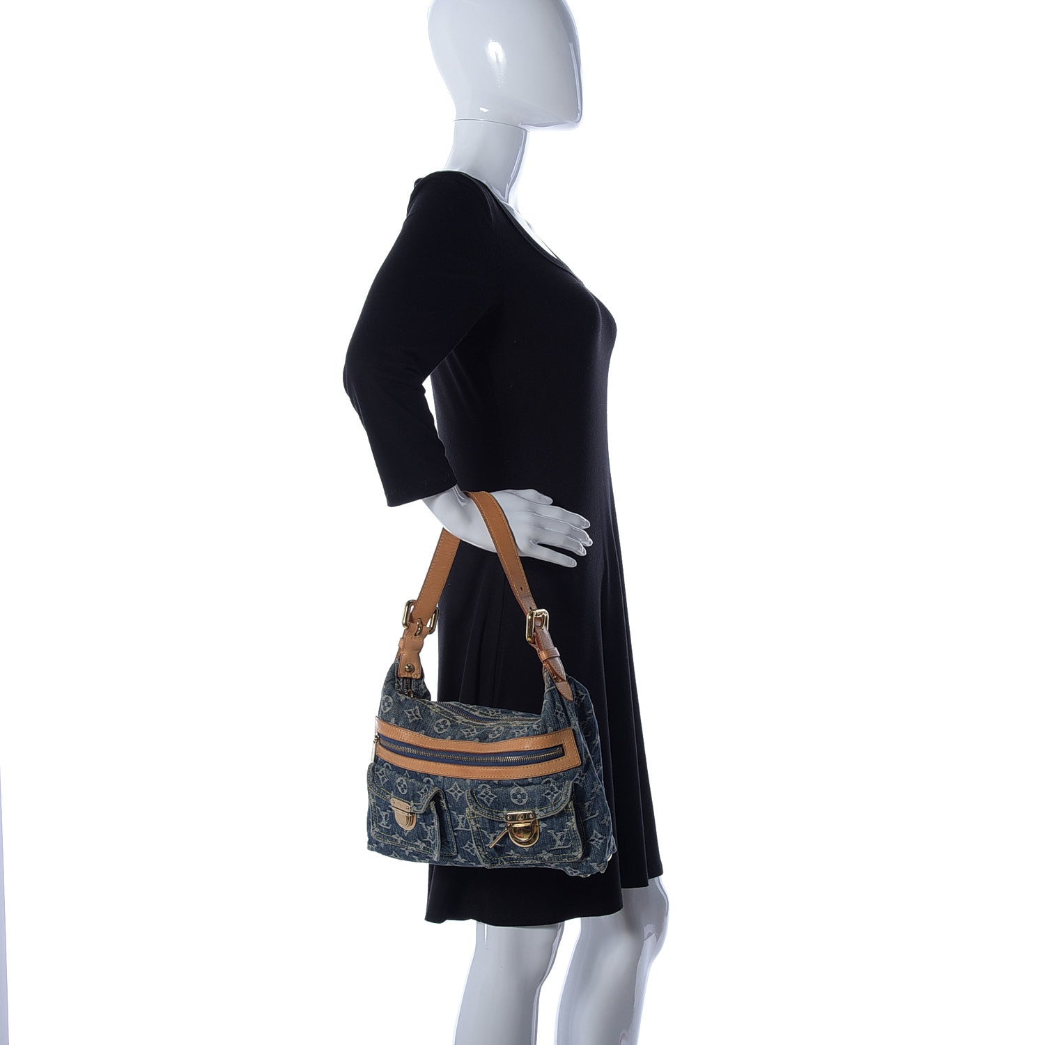 Louis Vuitton Monogram Denim Baggy PM Blue 2 of 10
