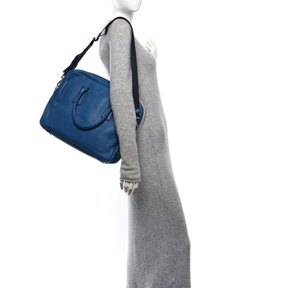 Prada Vitello Daino Briefcase Cobalto 2 of 9