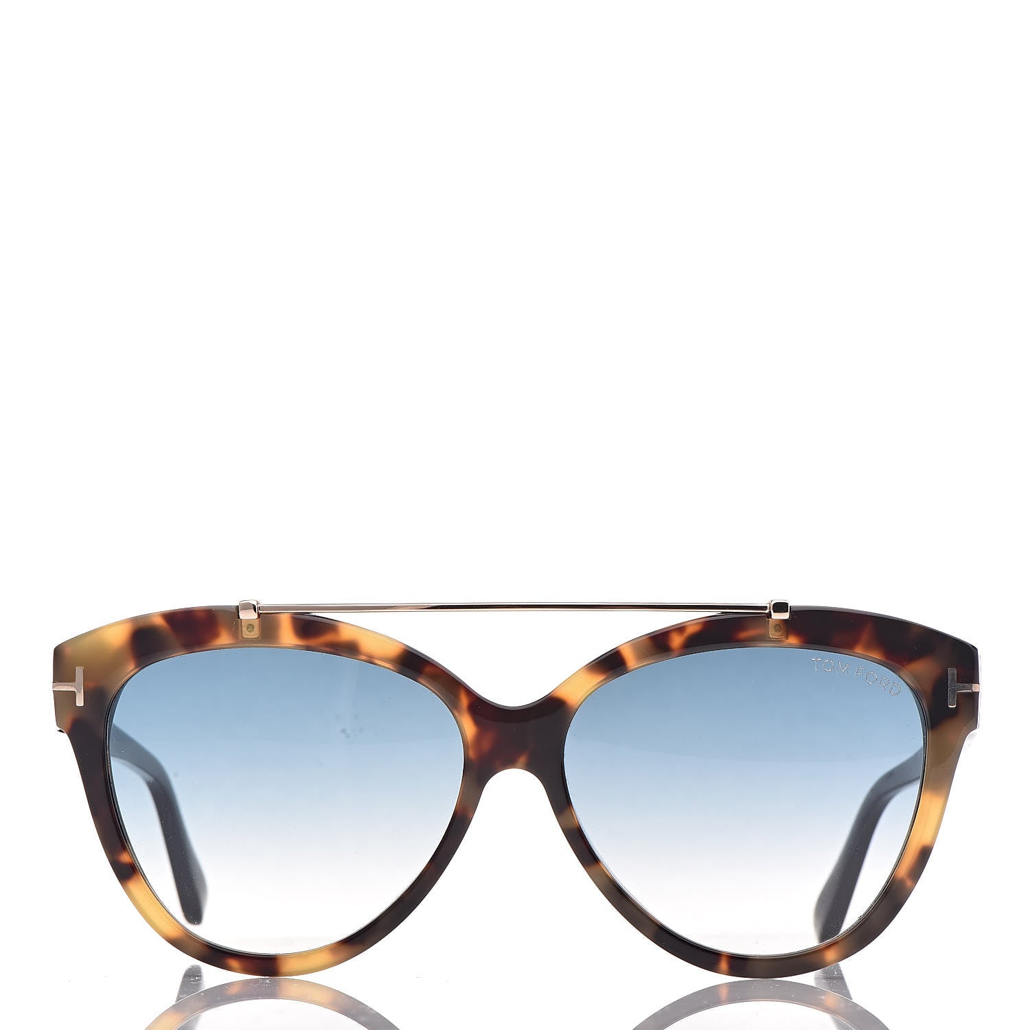 Tom Ford Livia Gradient Butterfly Sunglasses TF518 Tortoise 2 of 7