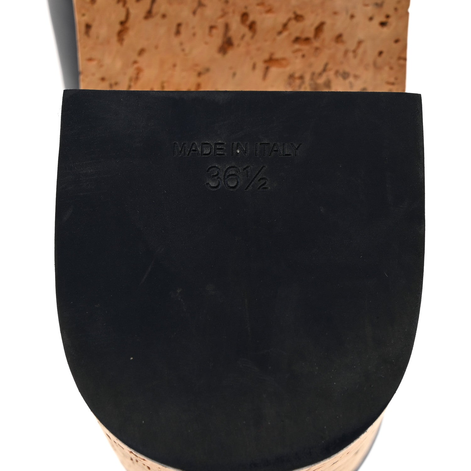 Chanel Calfskin Cork Cap Toe Clogs 36.5 Navy Blue Black 8 of 8