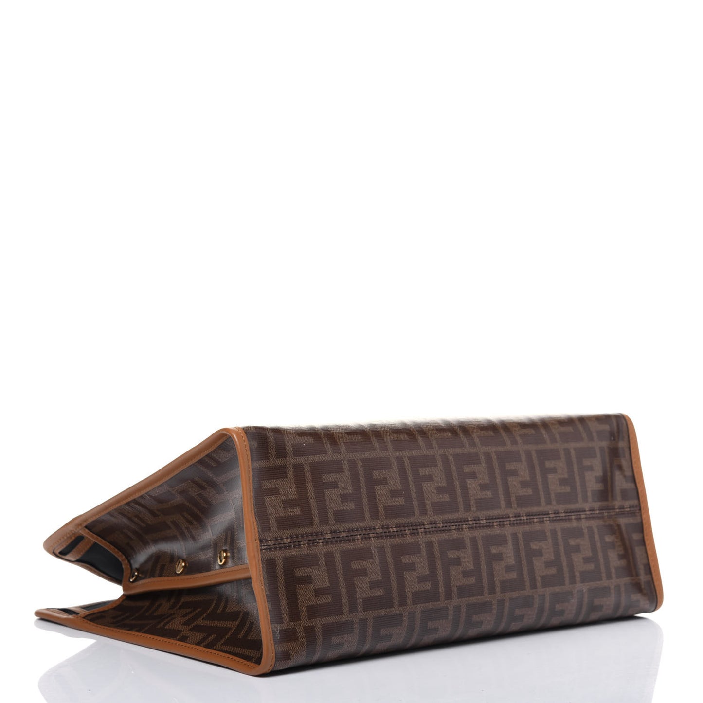 Glazed Fabric Vitello Century FF 1974 Stamp Patch Medium Peekaboo Defender Cover Mogano Panna Caramello