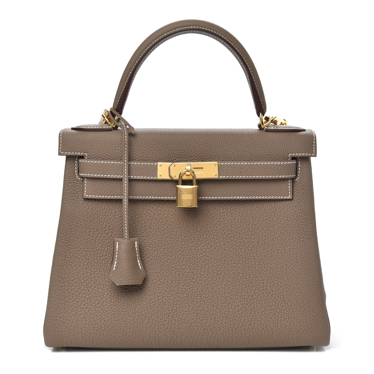 Hermes Togo Kelly Retourne 28 Etoupe 1 of 10