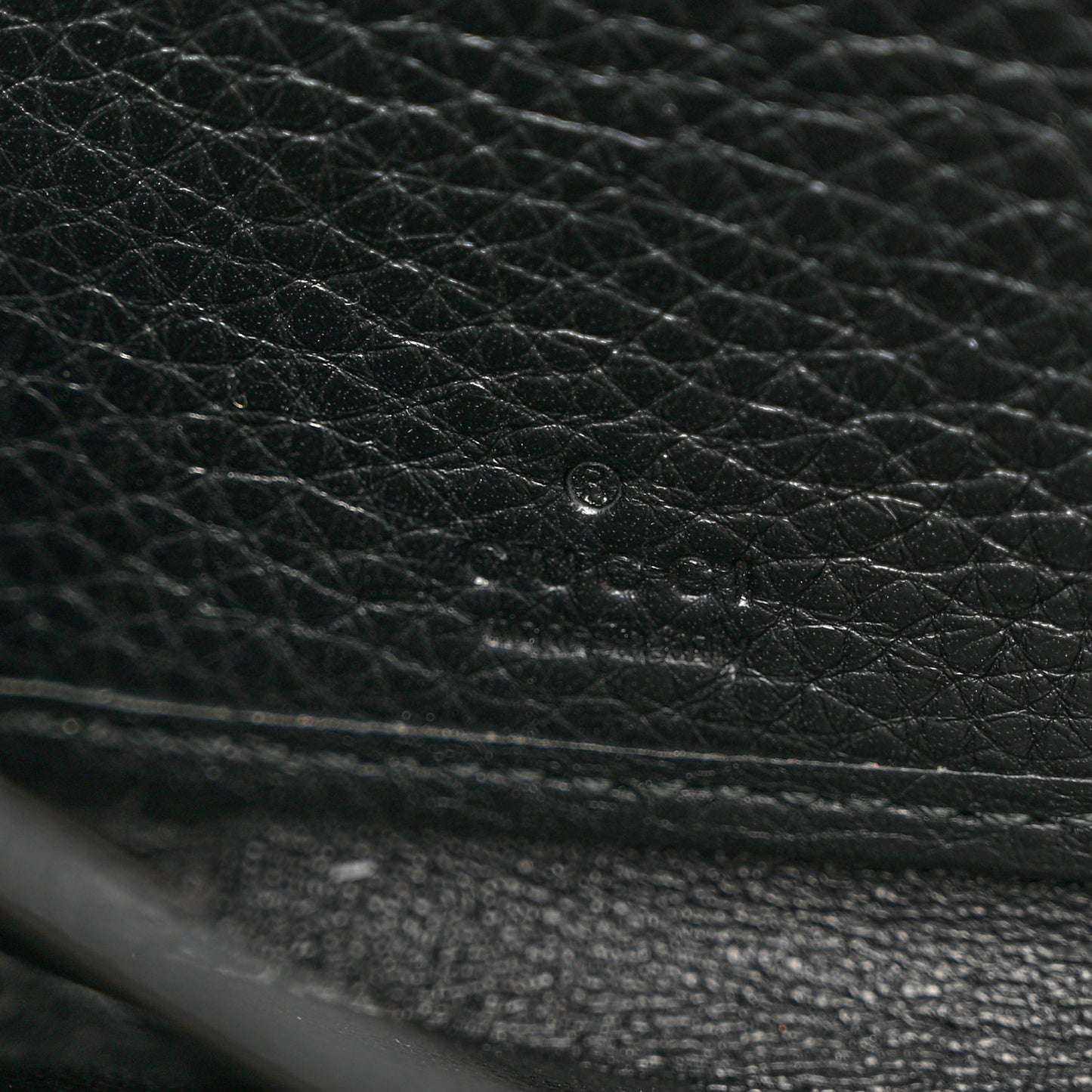 Pebbled Calfskin Soho Zip Around Wallet Black