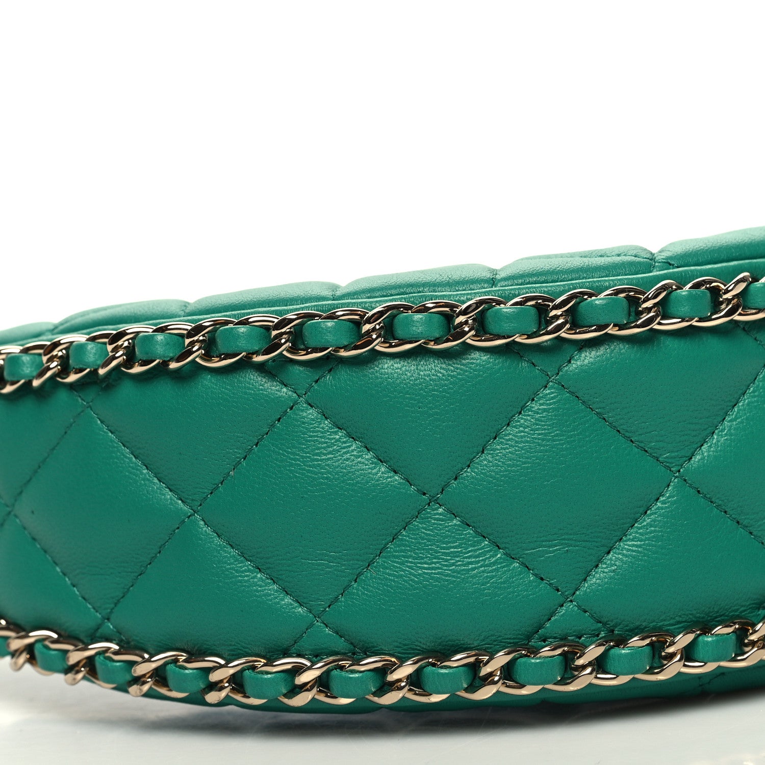 Chanel Lambskin Quilted Small Hobo Bag Green 9 of 10