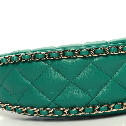Chanel Lambskin Quilted Small Hobo Bag Green 9 of 10