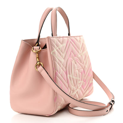 Gucci Calfskin Matelasse GucciGhost Small GG Marmont Tote Perfect Pink Rosa Ivory 3 of 12