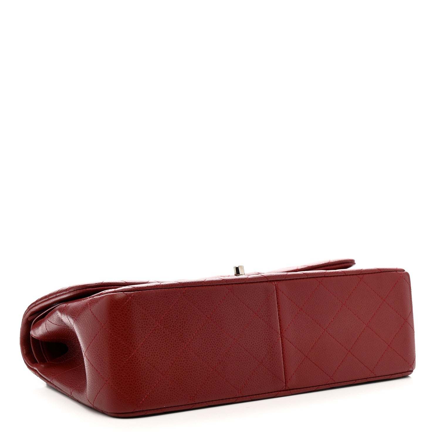 Chanel Caviar Quilted Jumbo Double Flap Dark Red 4 of 12