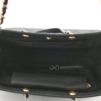 Chanel Bullskin Stitched Medium Shopping Bag Black 6 of 10