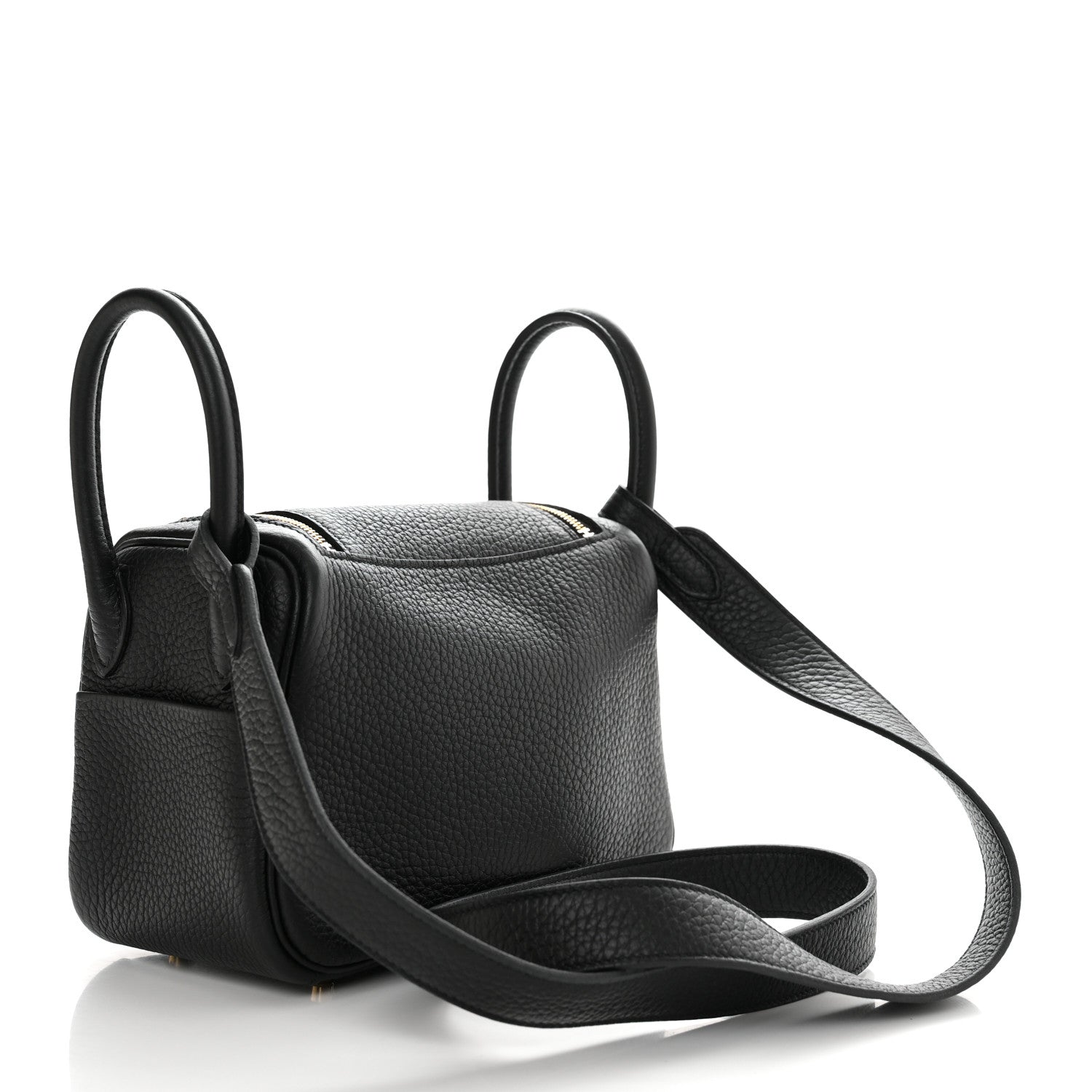 Hermes Taurillon Clemence Mini Lindy 20 Black 3 of 11