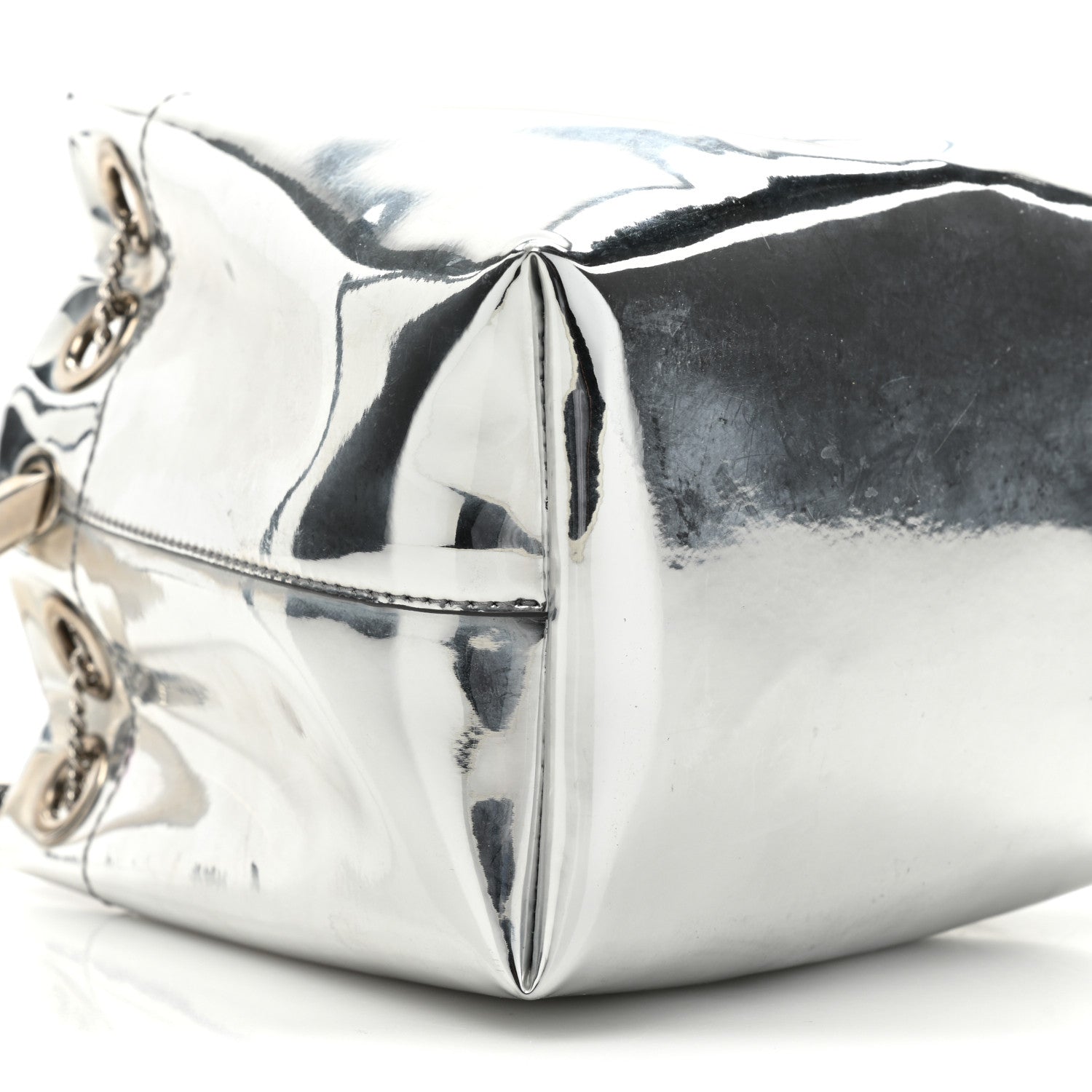 Jimmy Choo Metallic Patent Bon Bon Bag Silver 8 of 9