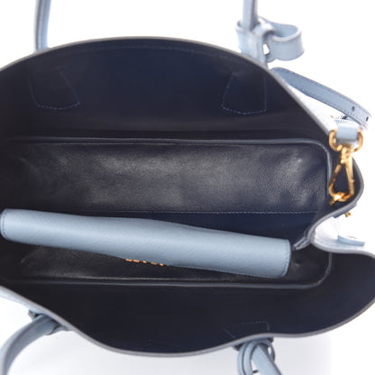 Prada Saffiano Cuir Medium Double Bag Astrale Blue 5 of 8