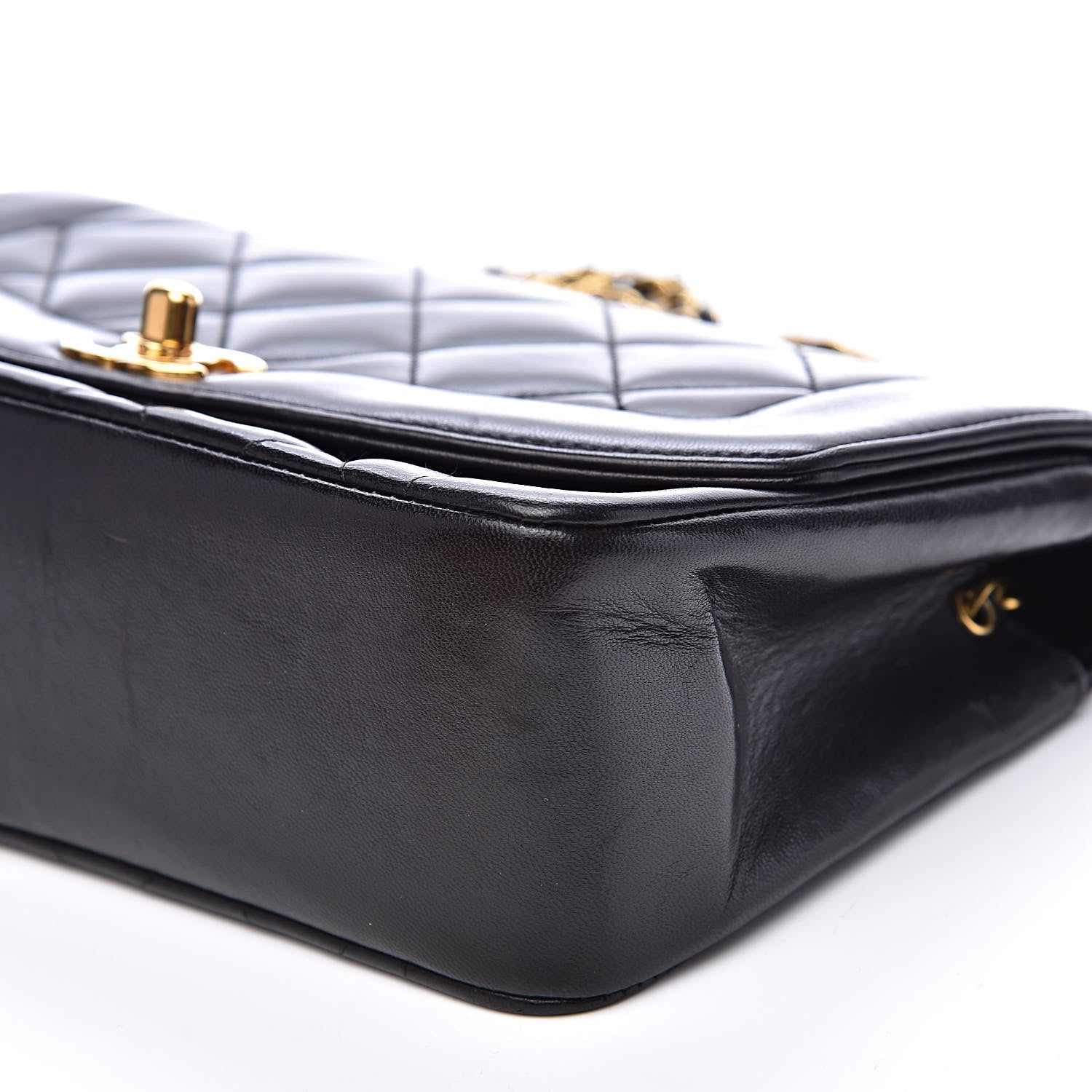 Chanel Lambskin Quilted Small Single Flap Bag Black 9 of 14